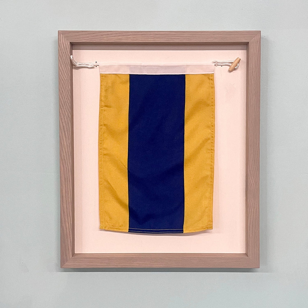 "D" Nautical Flag in Glass-Free Shadow Box Frame - Maritime Tribes USA