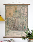 Detroit Vintage Map Scroll - Maritime Tribes USAScroll