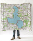 Devil's Lake, MI.TOPO Blanket - Maritime Tribes USABlanket