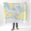 Drummond Island, MI. Nautical Chart Blanket - Maritime Tribes USABlanket