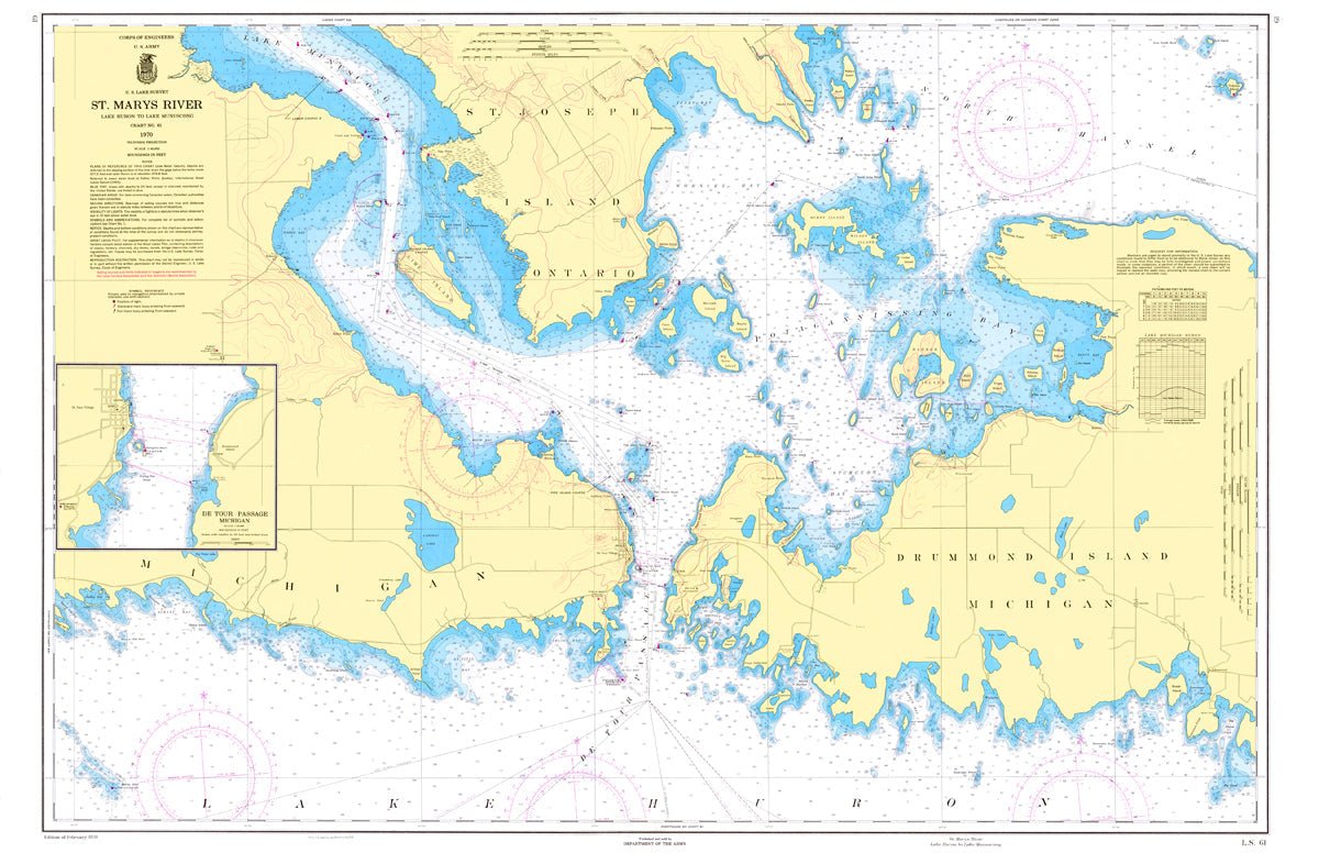 Drummond Island, Michigan Chart Placemat - Maritime Tribes USALaminated Placemat