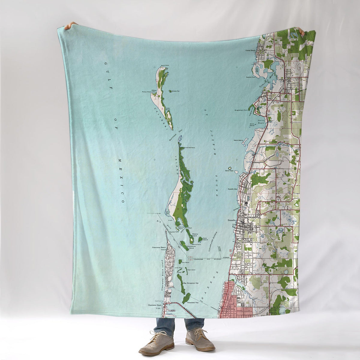 Dunedin Topo Map Blanket - Maritime Tribes USABlanket