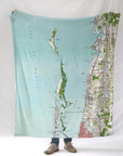 Dunedin Topo Map Blanket - Maritime Tribes USABlanket