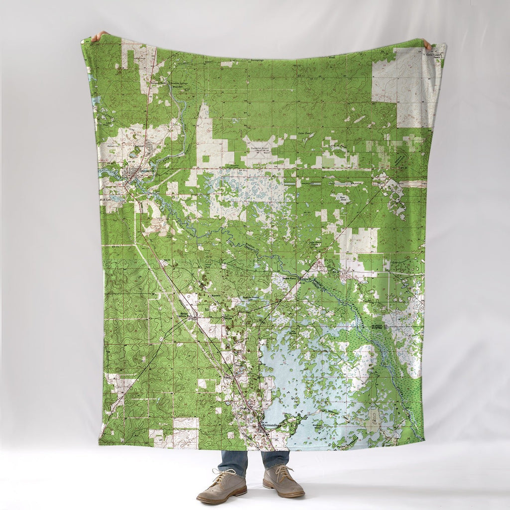 Dunnellon, FL Area Topo Blanket - Maritime Tribes USABlanket