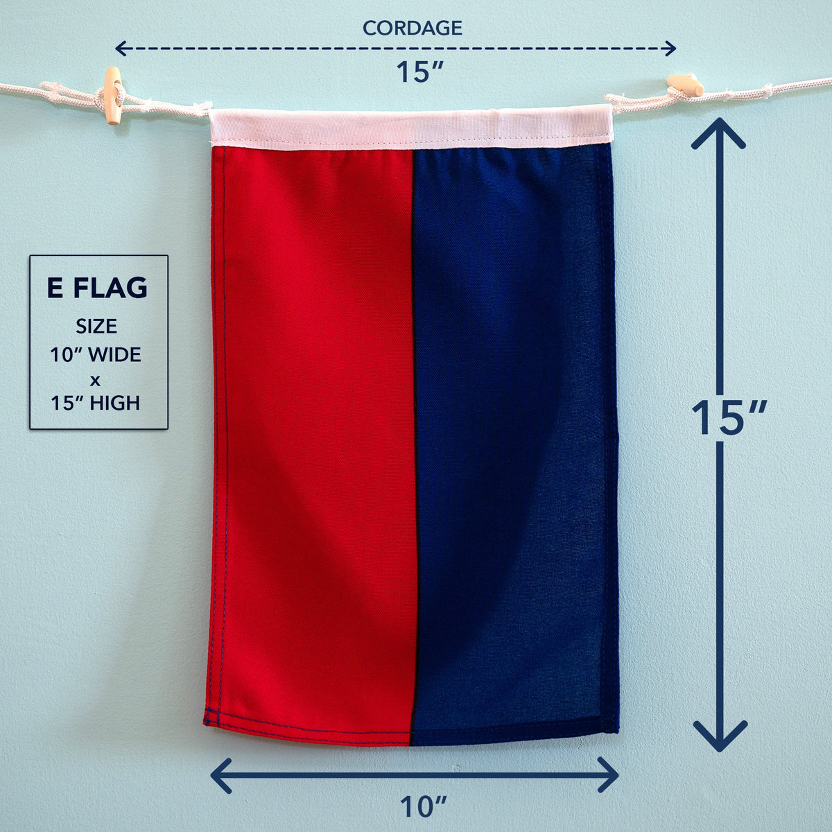 E (Echo) Nautical Signal Flag – Traditional Maritime Code Flag - Maritime Tribes USASignal Flag