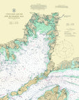Woods Hole - Falmouth Vintage Nautical Chart Baby Blanket