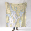 East Bay, RI Nautical Chart Blanket - Maritime Tribes USABlanket
