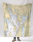 East Bay, RI Nautical Chart Blanket - Maritime Tribes USABlanket