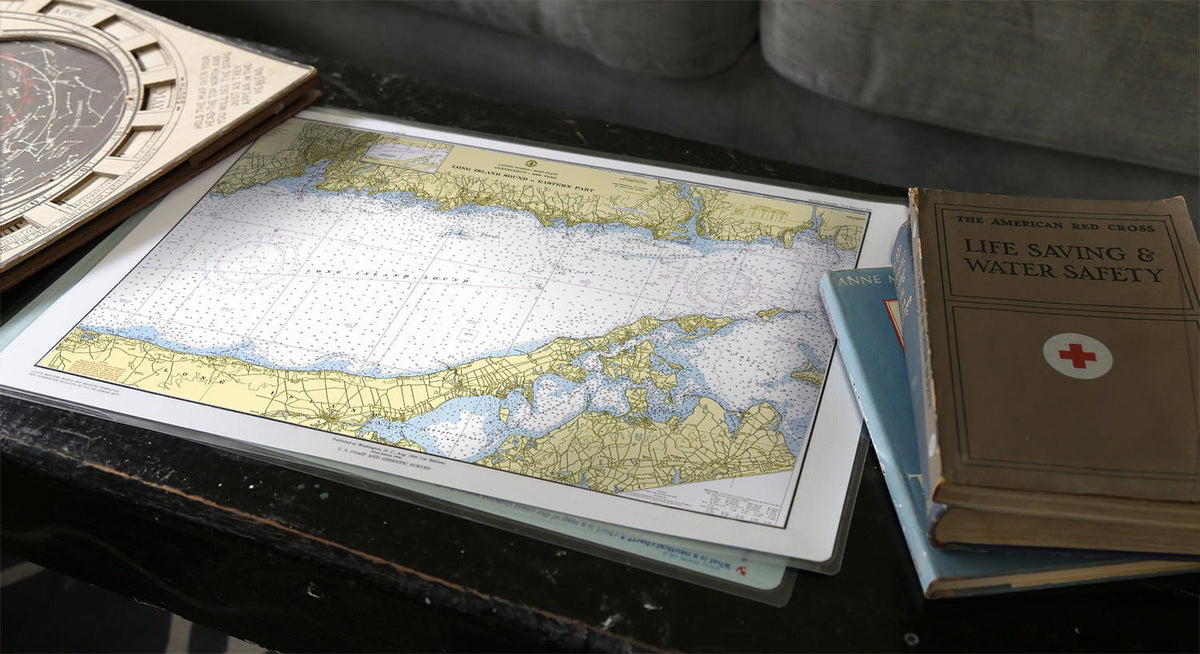 Eastern Long Island Sound, Connecticut &amp; New York Placemat - Maritime Tribes USALaminated Placemat