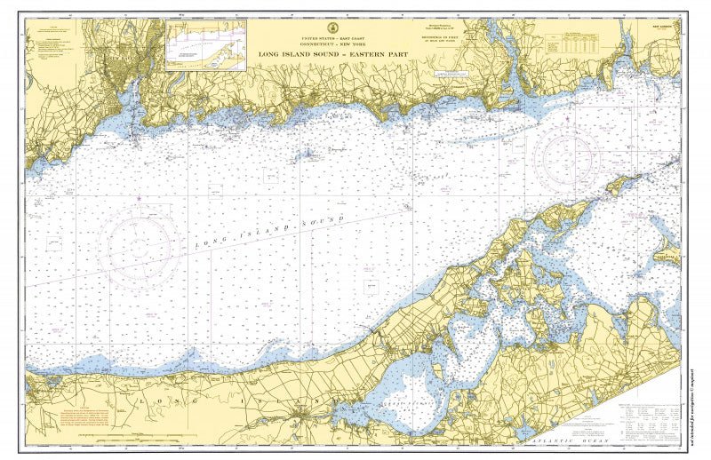 Eastern Long Island Sound, Connecticut &amp; New York Placemat - Maritime Tribes USALaminated Placemat