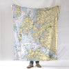 Easton MD Chesapeake Bay Nautical Chart Blanket - Maritime Tribes USABlanket