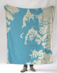 Easton MD Chesapeake Hometown-style Map Blanket - Maritime Tribes USABlanket
