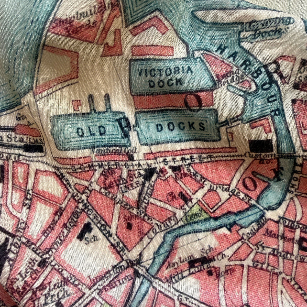 Edinburgh, Scotland Vintage City Map Scarf - Maritime Tribes USAScarf