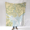 Edisto, SC Nautical Chart Blanket - Maritime Tribes USABlanket