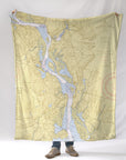 Essex, CT Nautical Chart Blanket - Maritime Tribes USABlanket