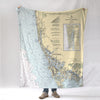 Estero Island to Cape Sable Composite Chart Blanket - Maritime Tribes USABlanket