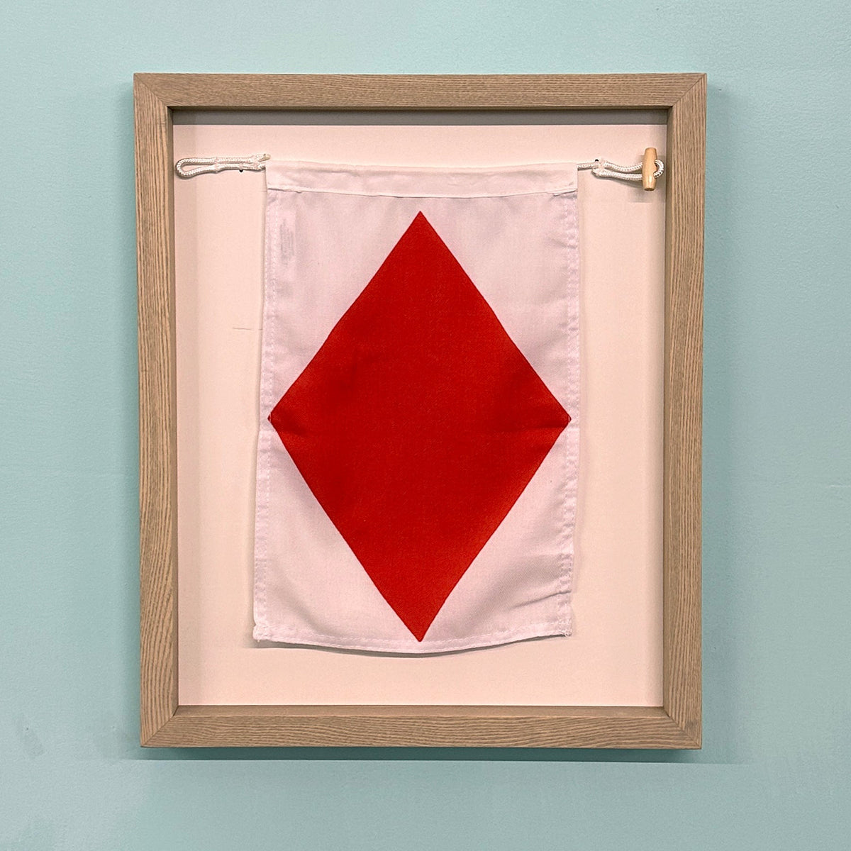 "F" Nautical Flag in Glass-Free Shadow Box Frame - Maritime Tribes USA