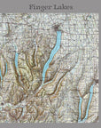 Finger Lakes, Canandaigua Lake, NY Topo Blanket - Maritime Tribes USABlanket