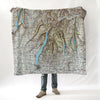 Finger Lakes, Canandaigua Lake, NY Topo Blanket - Maritime Tribes USABlanket