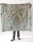 Finger Lakes, Canandaigua Lake, NY Topo Blanket - Maritime Tribes USABlanket