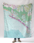 Fort Myers Beach, FLBright Topo Blanket - Maritime Tribes USABlanket