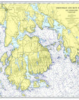 Frenchman & Blue Hill Bays, Maine Chart Placemat - Maritime Tribes USALaminated Placemat