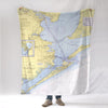 Galveston Bay, TX - Nautical Chart Blanket - Maritime Tribes USABlanket