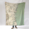 Georgia Barrier Islands Antique Map Blanket - Maritime Tribes USABlanket