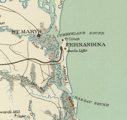 Georgia's Barrier Islands Vintage Map Scarf (St. Augustine to Savannah) - Maritime Tribes USAScarf