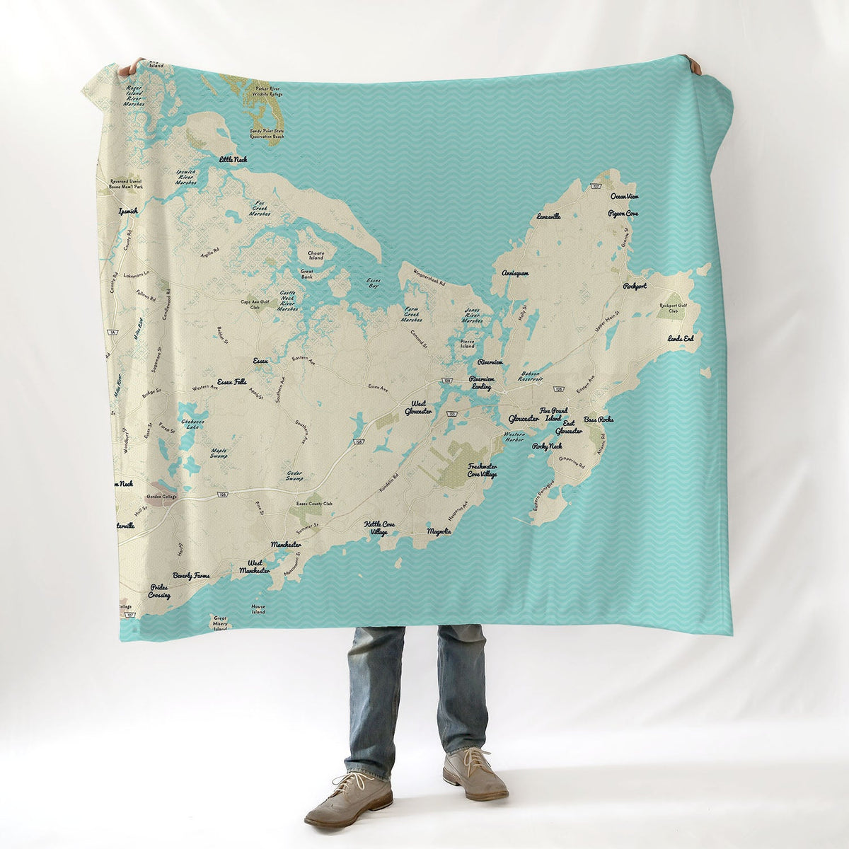 Gloucester Modern Wave Blanket - Maritime Tribes USABlanket