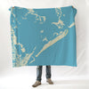 Grand Isle Louisiana Charted Territory Blanket - Maritime Tribes USABlanket