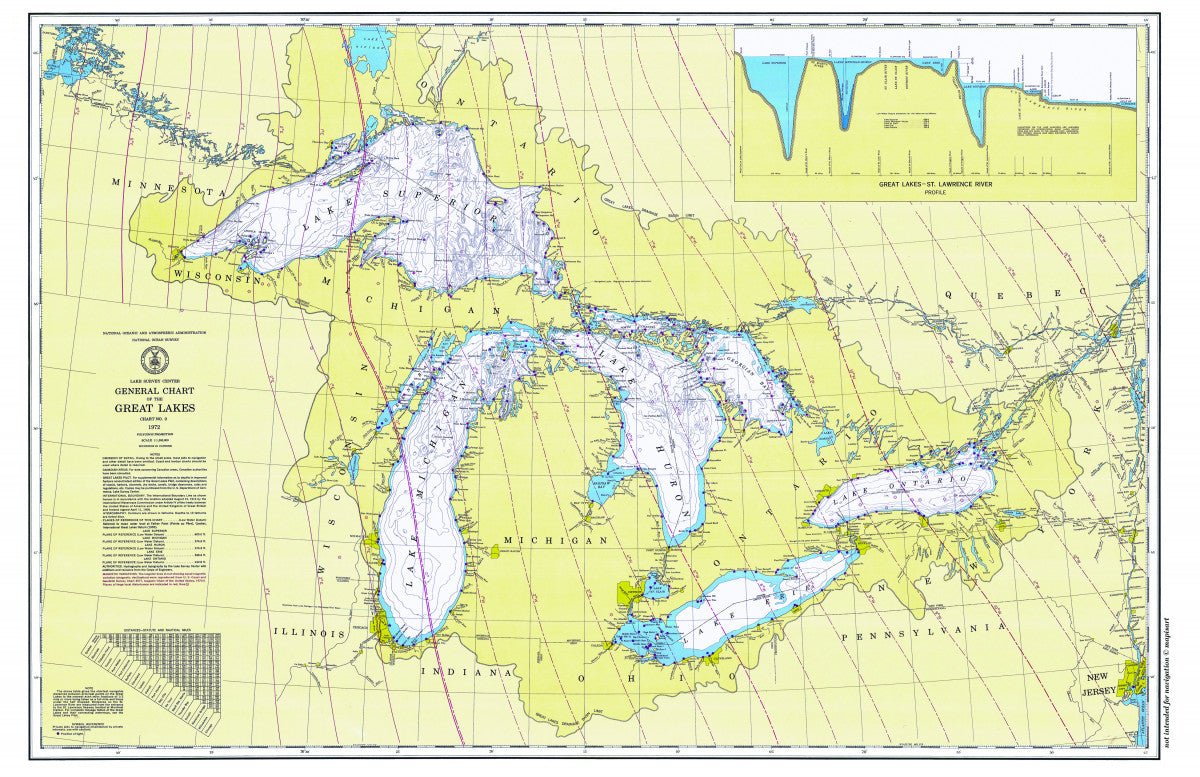 Great Lakes Chart Placemat - Maritime Tribes USALaminated Placemat