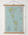 Guadeloupe to St. Lucia Nautical Chart Wall Scroll - Maritime Tribes USA