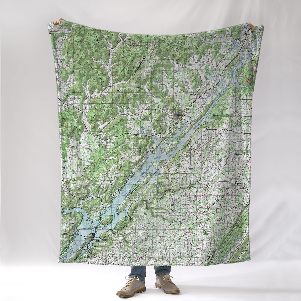 Guntersville Lake Topo Blanket - Maritime Tribes USABlanket