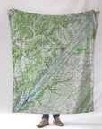 Guntersville Lake Topo Blanket - Maritime Tribes USABlanket