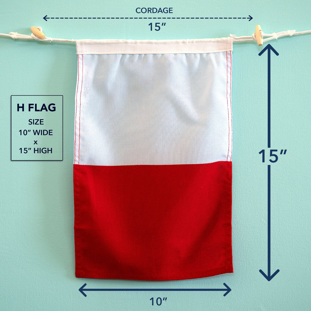 H (Hotel) Nautical Signal Flag – Traditional Maritime Code Flag - Maritime Tribes USASignal Flag