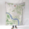 Harvard Campus Map, Modern Map with Logo Blanket - Maritime Tribes USABlanket