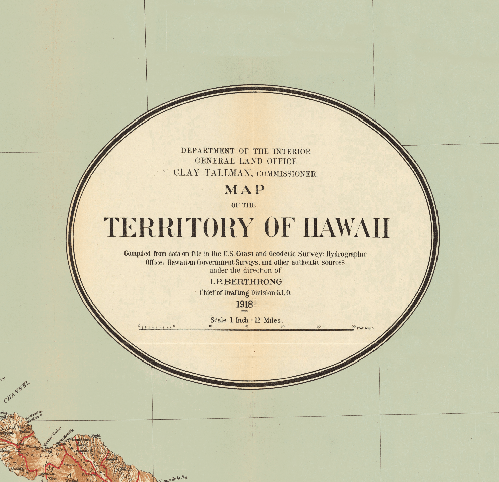 Hawaiian Islands Vintage Map Blanket - Maritime Tribes USABlanket