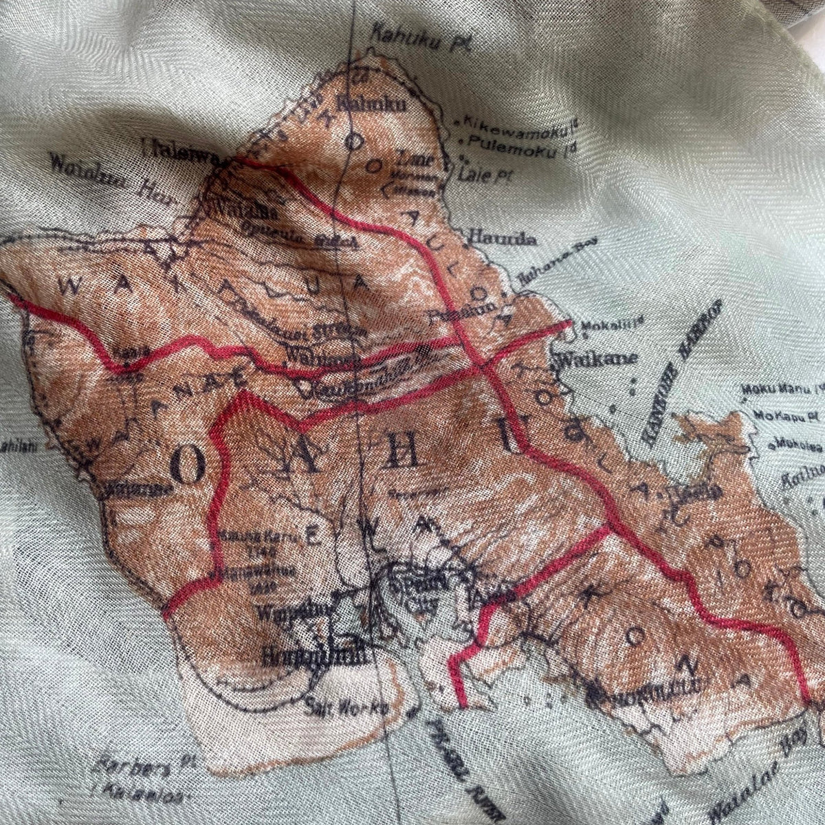 Hawaiian Islands vintage map - Quick Dry Towel - Maritime Tribes USATowel