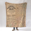 Hudson River 1864 Antique Map Blanket - Maritime Tribes USABlanket