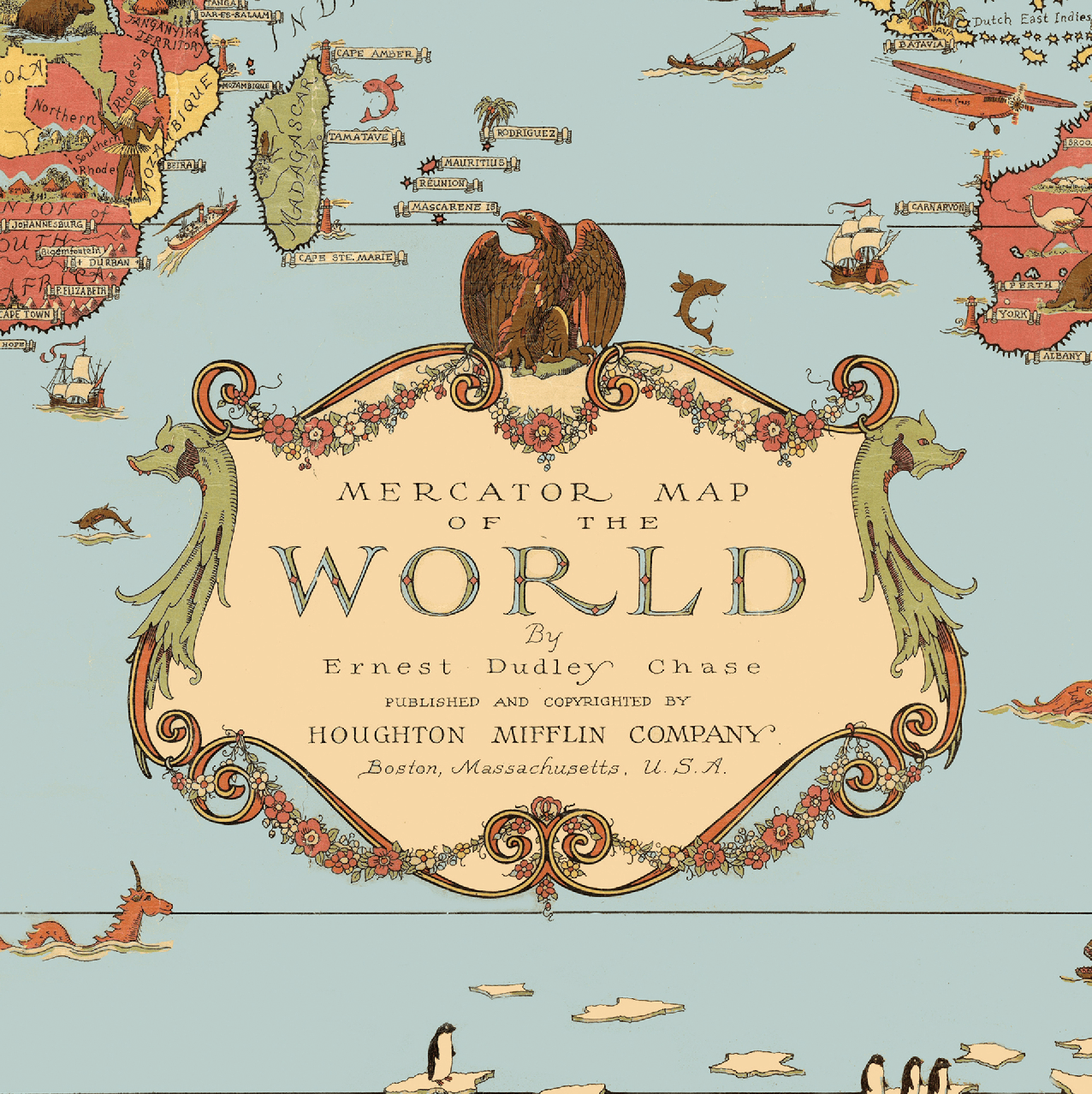 Illustrated World Map Baby Blanket - by Ernest Dudley Chase - Super Soft - Maritime Tribes USABlanket