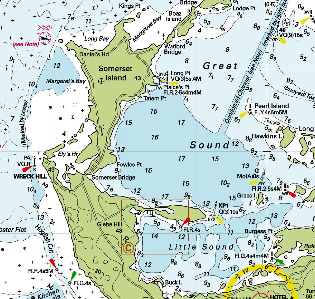 Imray's Bermuda Nautical Chart Scroll - Maritime Tribes USA