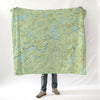 Inlet, NY Adirondack Park Lakes Topo Map Blanket - Maritime Tribes USABlanket