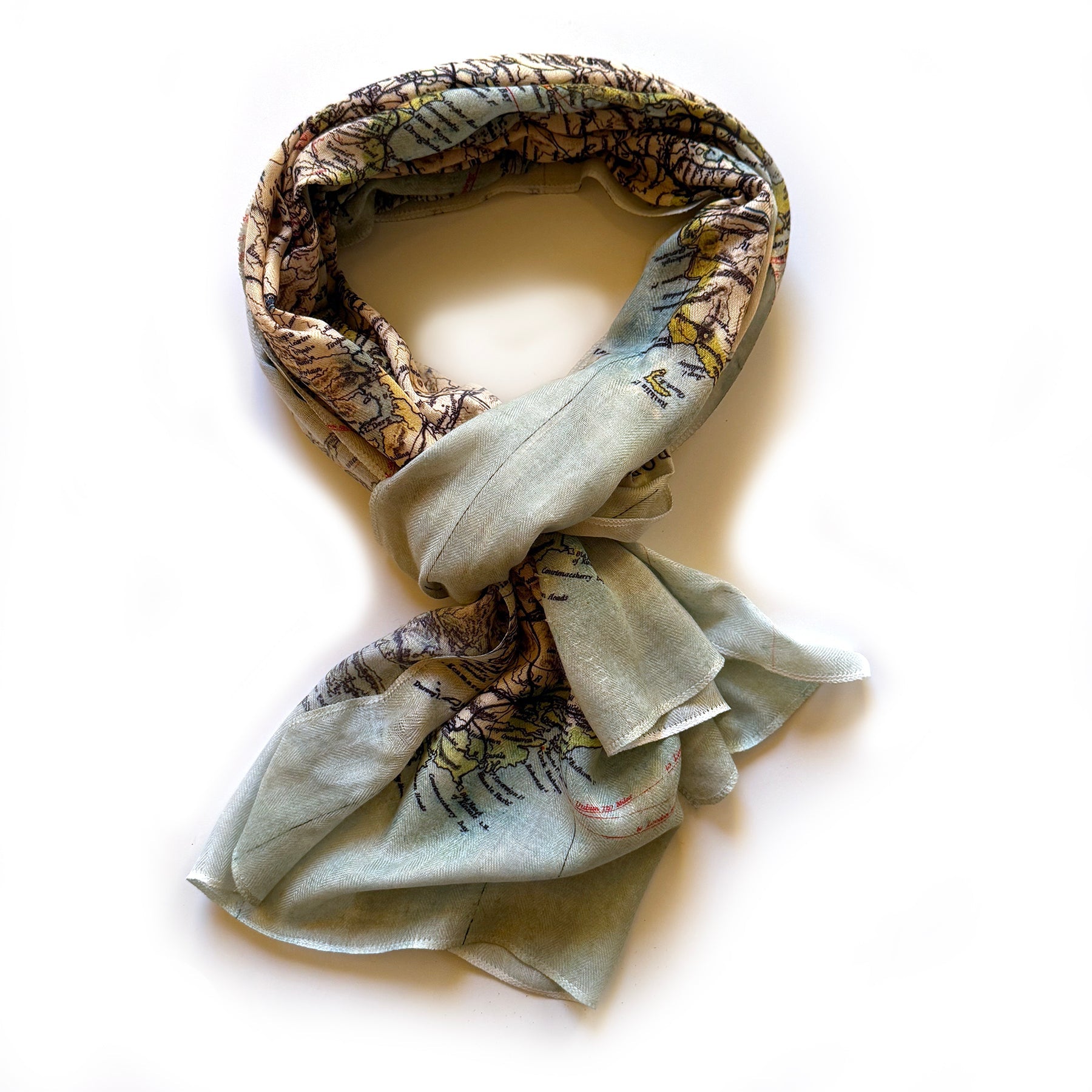 Ireland Vintage Map Scarf - Maritime Tribes USAScarf