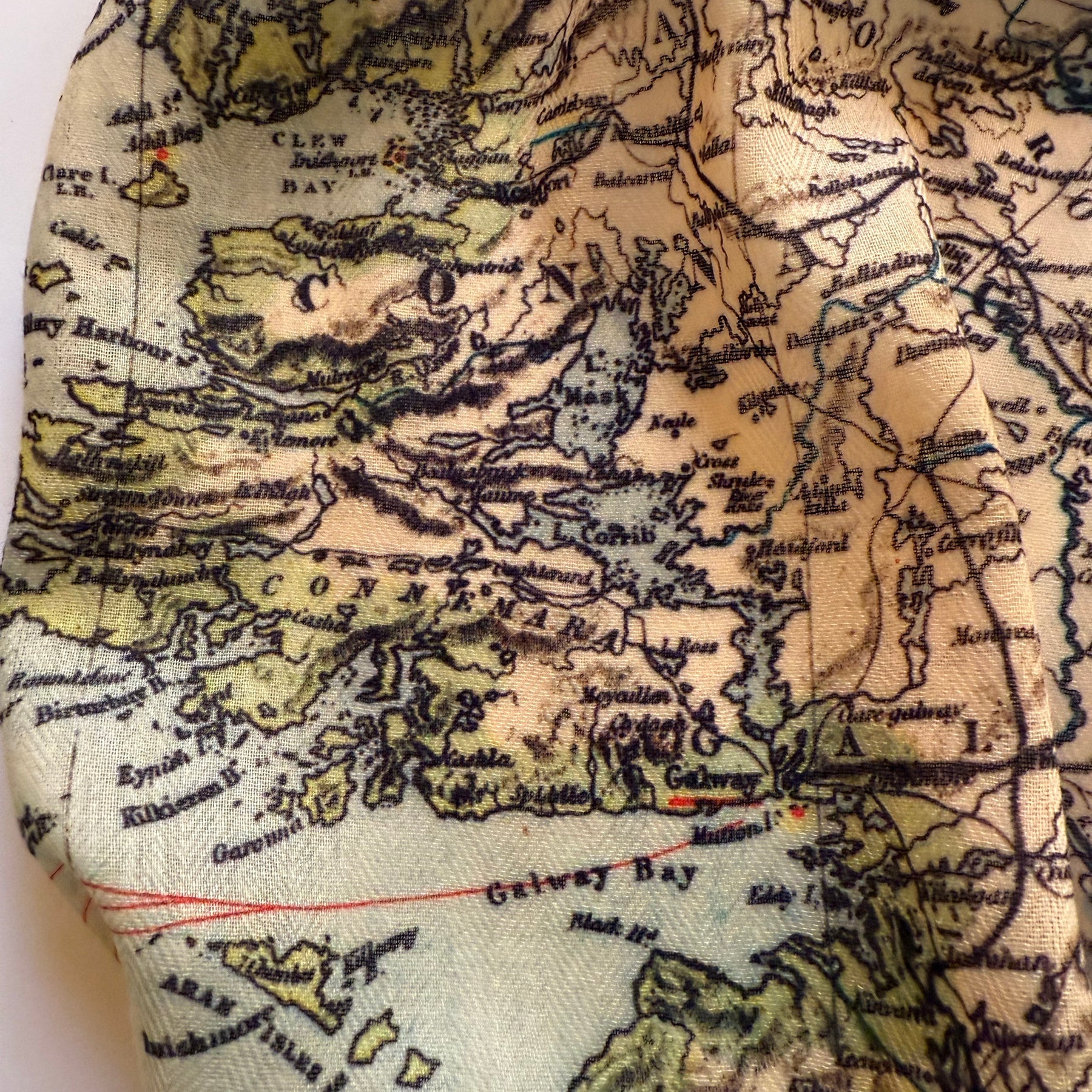 Ireland Vintage Map Scarf - Maritime Tribes USAScarf