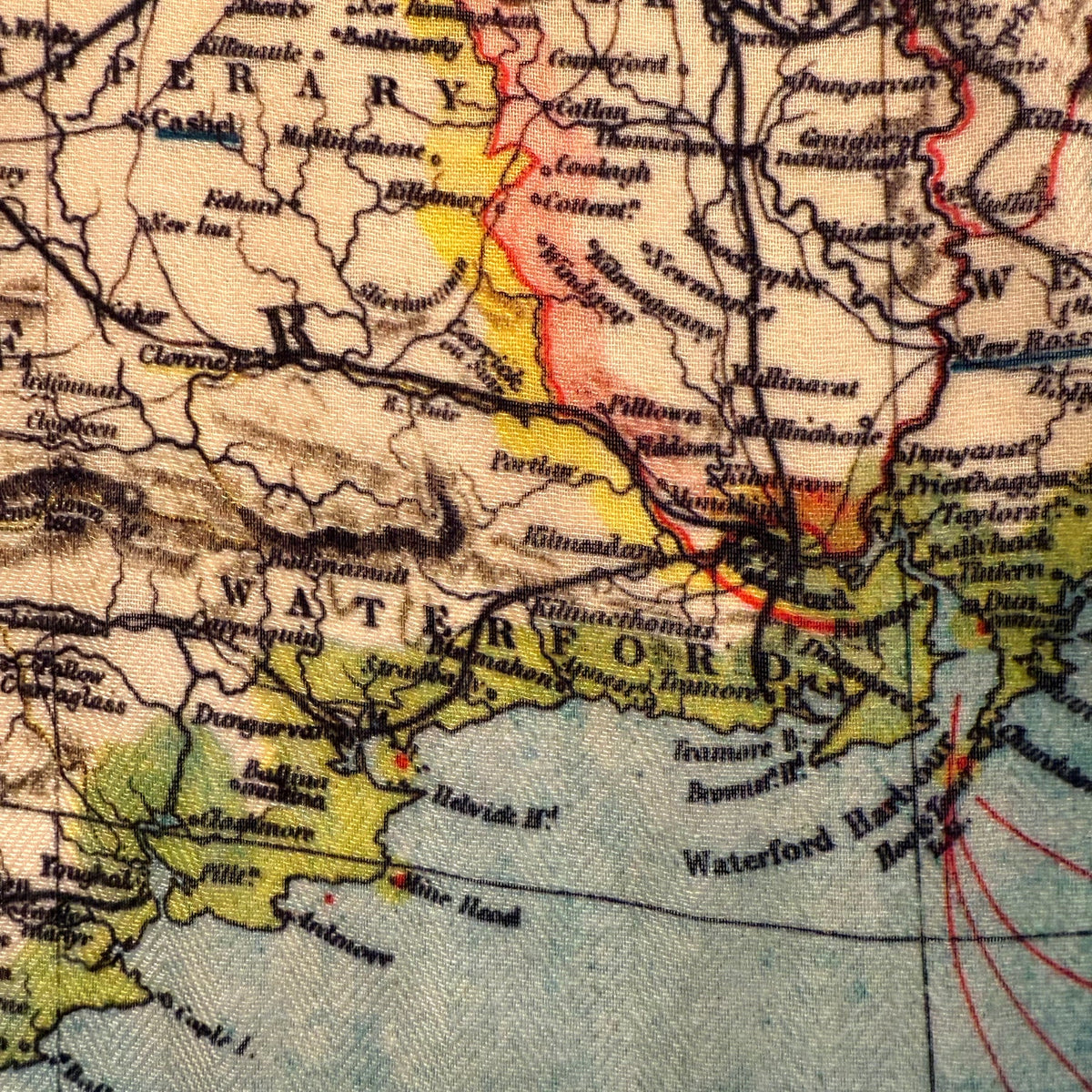 Ireland Vintage Map Scarf - Maritime Tribes USAScarf