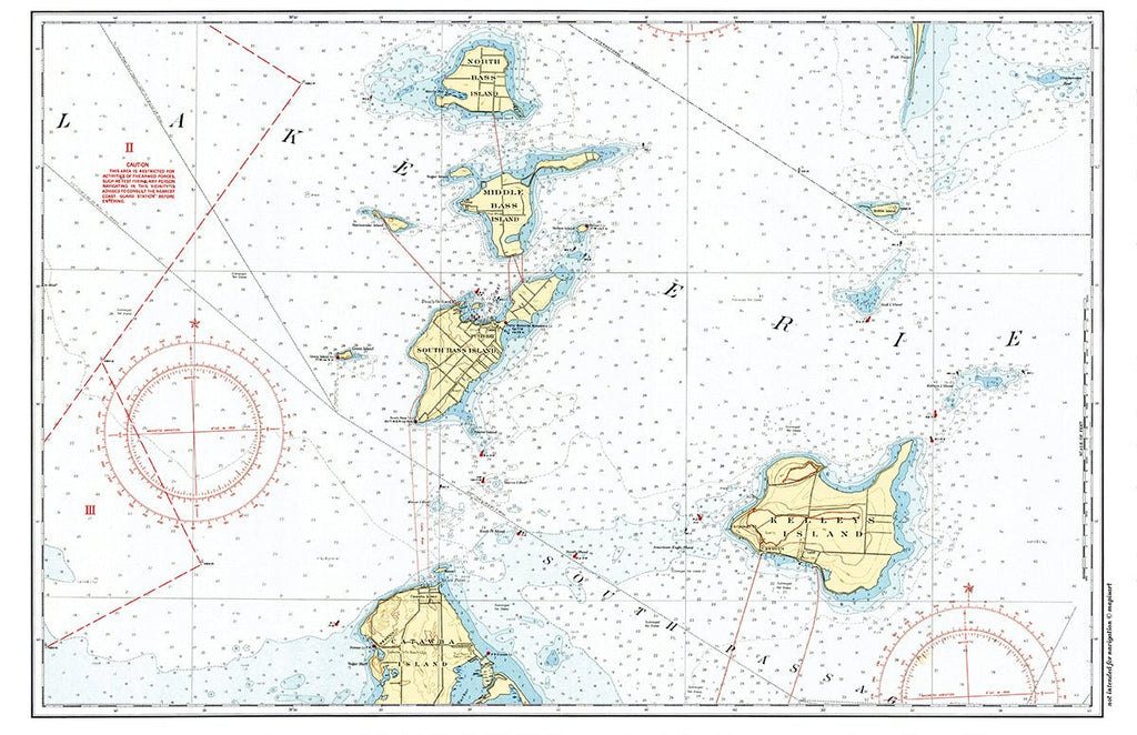 Islands of Lake Erie Chart Placemat - Maritime Tribes USALaminated Placemat