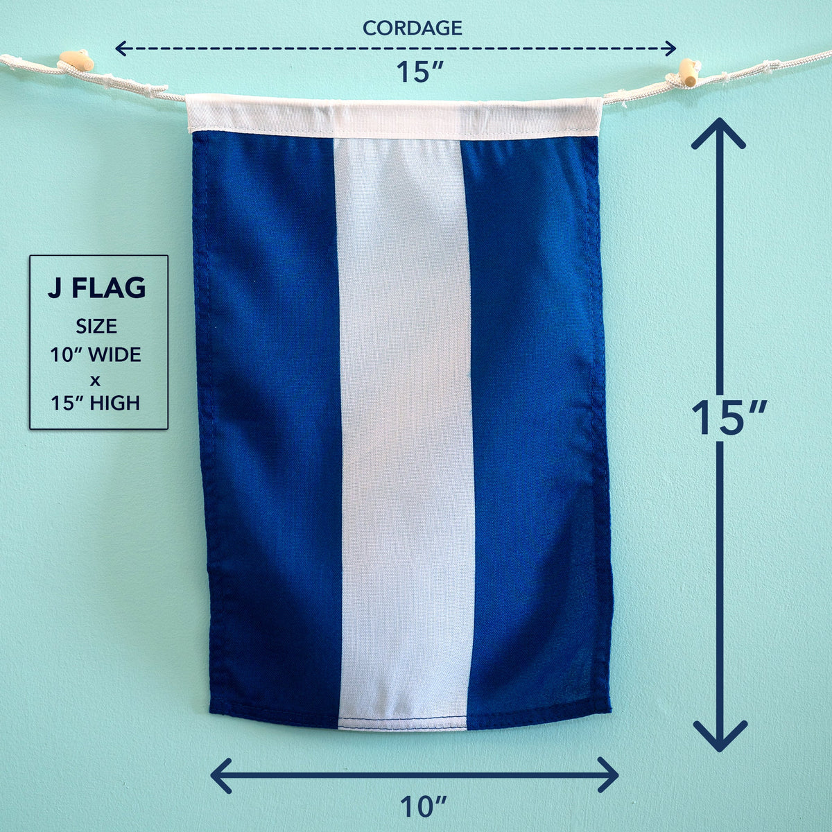 J (Juliet) Nautical Signal Flag – Traditional Maritime Code Flag - Maritime Tribes USASignal Flag