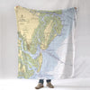 Jekyll & St Simons Island, GA.Nautical Chart Blanket - Maritime Tribes USABlanket