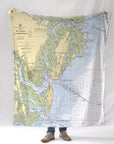 Jekyll & St Simons Island, GA.Nautical Chart Blanket - Maritime Tribes USABlanket